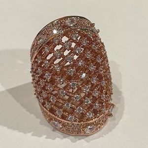 Simulated Diamond Dome Ring